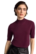 Bluza z krótkim rękawem bordo