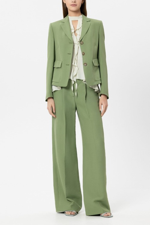 Przejdź do produktu LUISA CERANO Marynarka z lnu w kolorze zielonym 