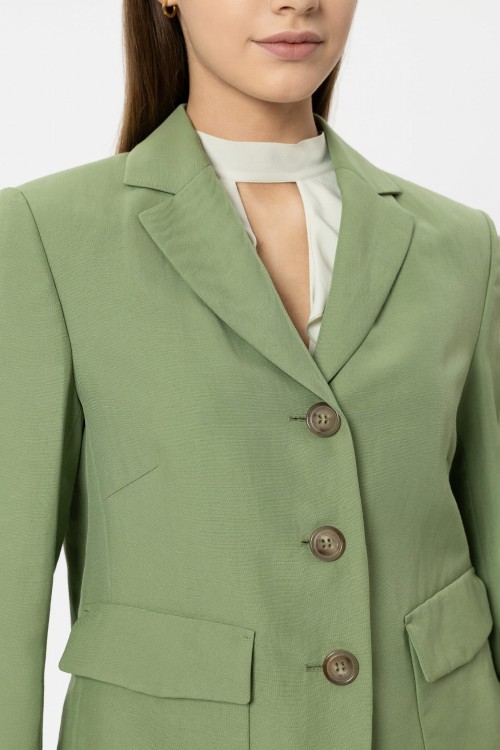 Przejdź do produktu LUISA CERANO Marynarka z lnu w kolorze zielonym 