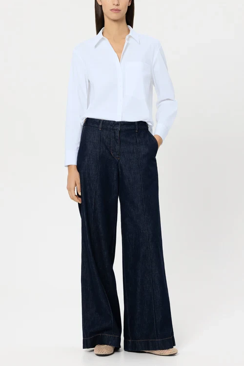 Przejdź do produktu LUISA CERANO Bluzka koszulowa z delikatnym haftem