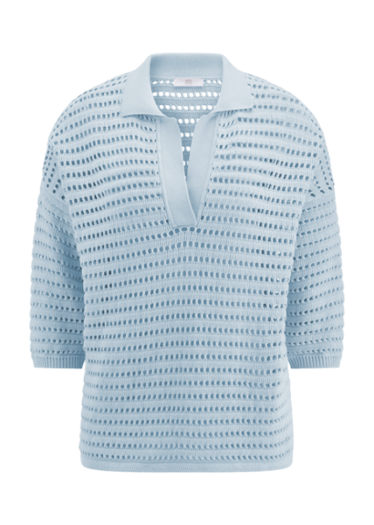 Przejdź do produktu RIANI  Niebieskie polo z dzianiny 