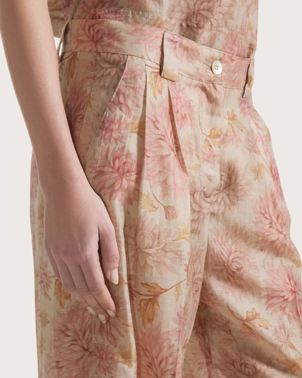 Przejdź do produktu SEVENTY Spodnie z szerokimi nogawkami i nadrukiem 