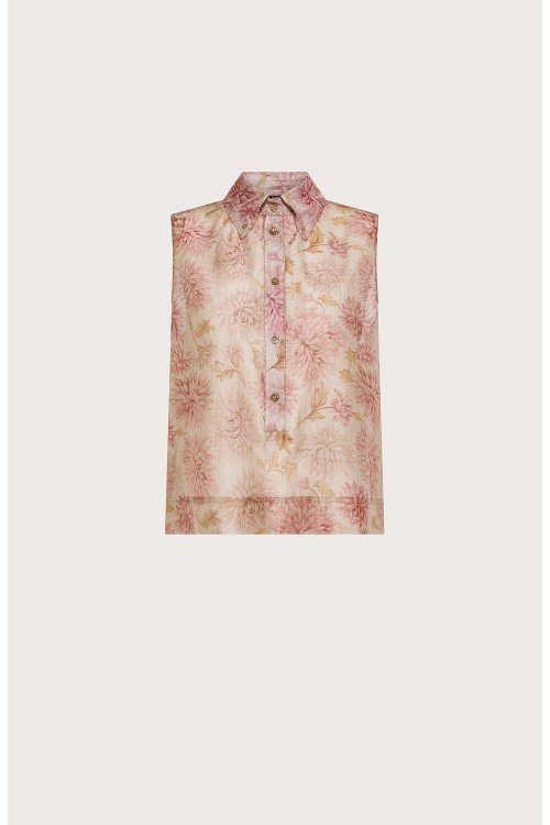 Przejdź do produktu SEVENTY Bluzka  koszulowa z nadrukiem w kwiaty