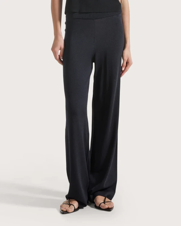 Przejdź do produktu SEVENTY Spodnie długie z wiskozy o splocie mediolańskim 