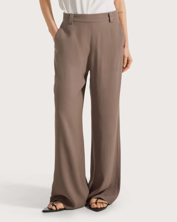 Przejdź do produktu SEVEVTY  Spodnie szerokie z wiskozy z gumką z tyłu