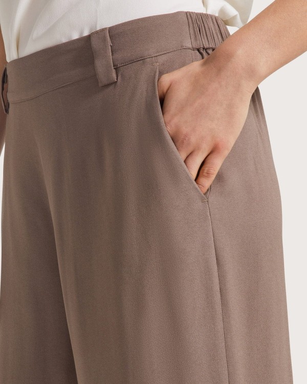 Przejdź do produktu SEVEVTY  Spodnie szerokie z wiskozy z gumką z tyłu