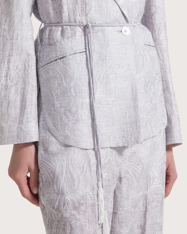 Przejdź do produktu SEVENTY Marynarka z haftowanej  organzy jedwabnej 