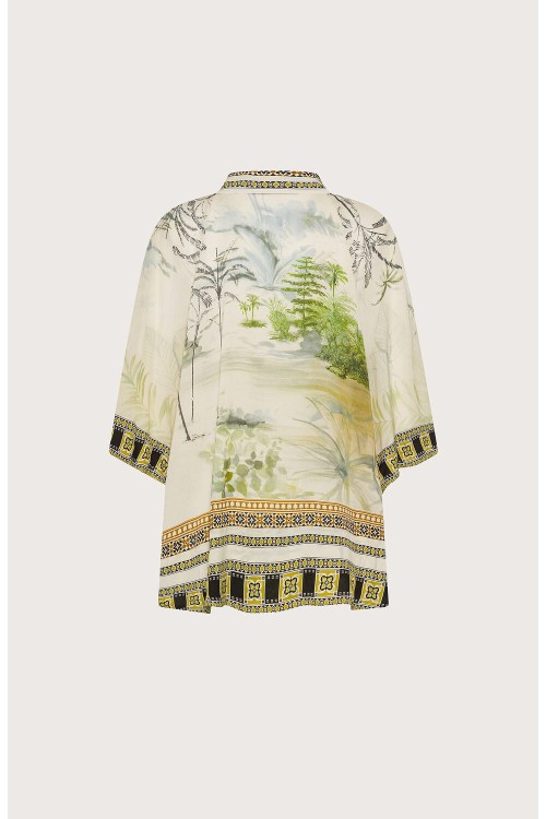 Przejdź do produktu SEVENTY Bluzka koszulowa z wiskozy jedwabnej 