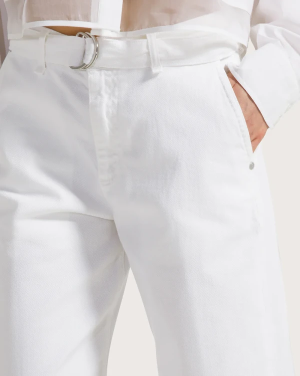 Przejdź do produktu SEVENTY Spodnie z denimu bawełnianego z podwinięciem 