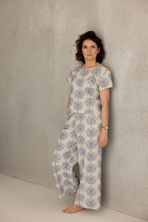 Przejdź do produktu IBLUES Spodnie  ecru z haftem 