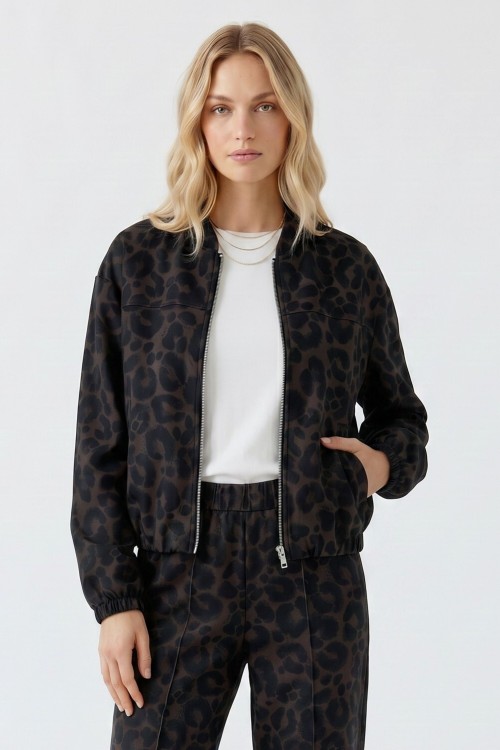 Przejdź do produktu OUI Kurtka bluza z jerseyu w zwierzęcy wzór 