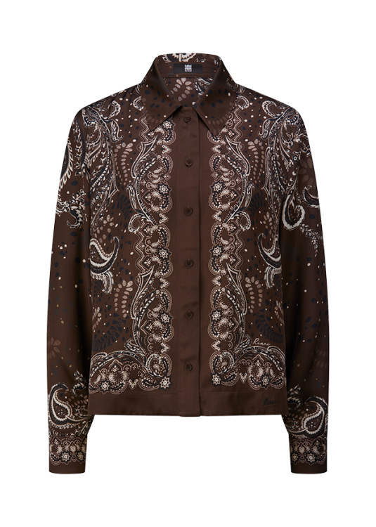 Przejdź do produktu RIANI Bluzka brązowa z nadrukiem paisley